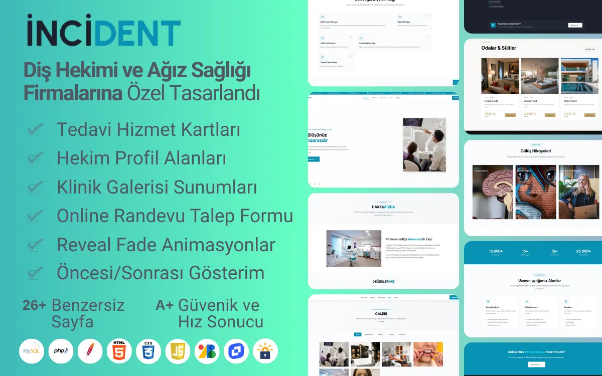 incident-dis-klinigi-dental-web-sitesi-temasi